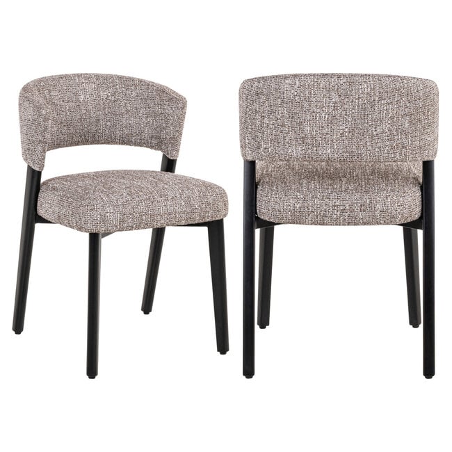Richmond Interiors  Eetkamerstoel Zeno earth tweed