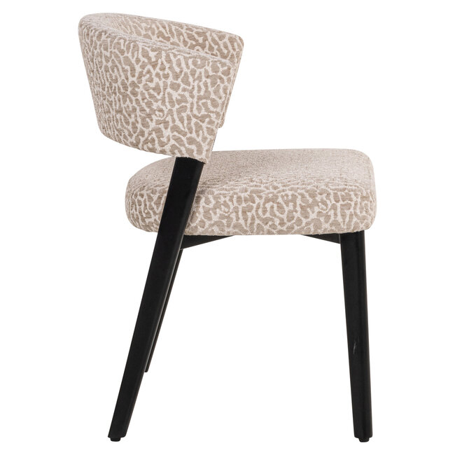 Richmond Interiors  Eetkamerstoel Zeno beige leopard