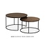 WoonMax Salontafel Harlow set van 2 - lamulux geborsteld gehamerd koper