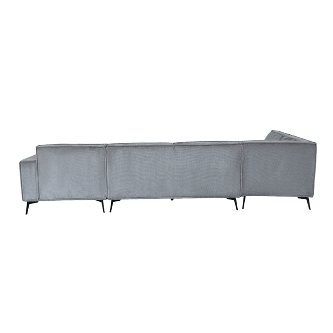 Tower Living Leeds Chaise L - 2 5 - Ottoman R - Touch 27 Light grey