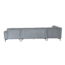 Tower Living Leeds Chaise L - 2 5 - Ottoman R - Touch 27 Light grey