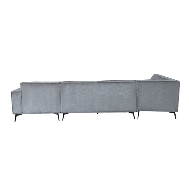 Tower Living Leeds Chaise R - 2 5 - Ottoman L - Touch 27 Light grey