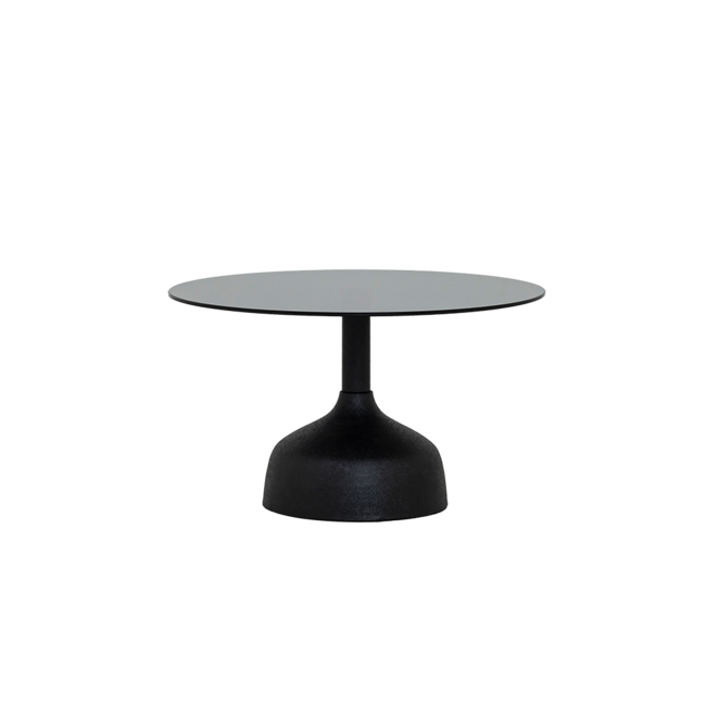 Tower Living Elba Salontafel glas zwart rond 70 cm