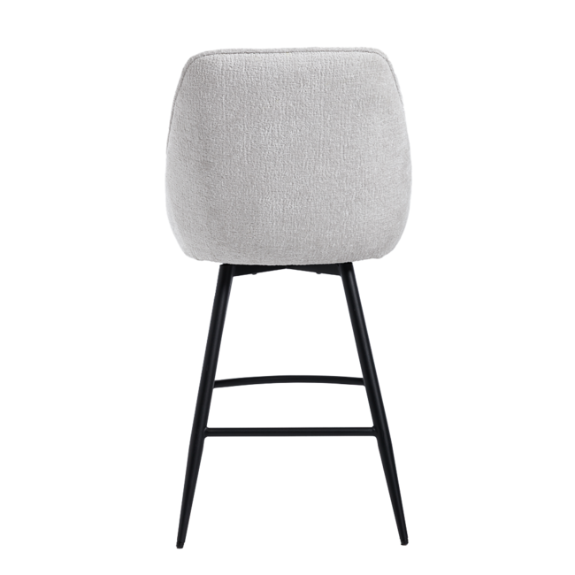 Tower Living Trino Barstoel - fabric Trenza 04 white (draaibaar)
