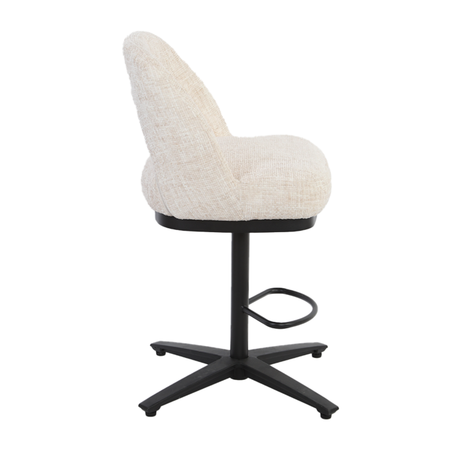 Tower Living Caldes Barstoel - fabric Ted 24 off-white (draaibaar)