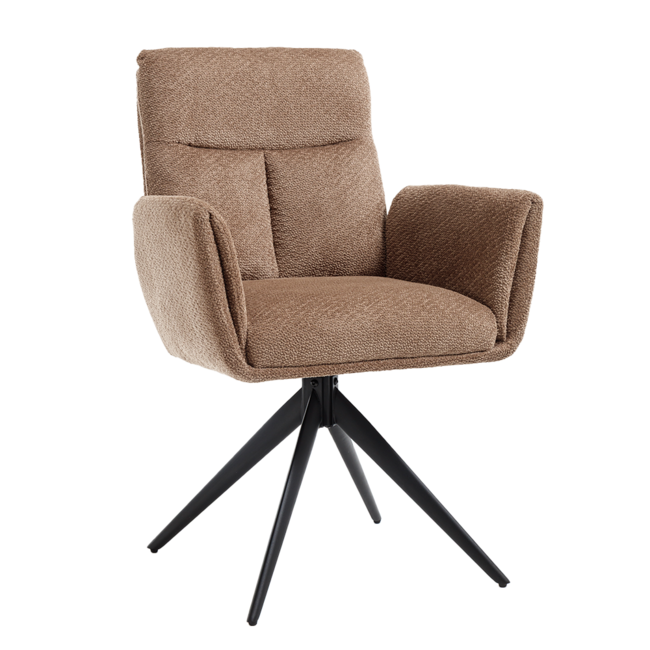 Tower Living Varzo Armstoel - Toro 45 mocca (draaibaar)