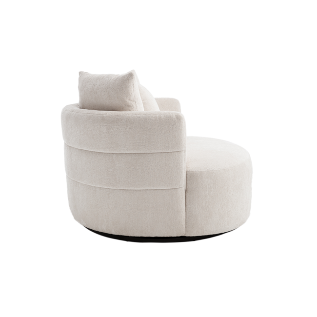 Tower Living Bolza Fauteuil - Trenza 6 ivory (draaibaar)
