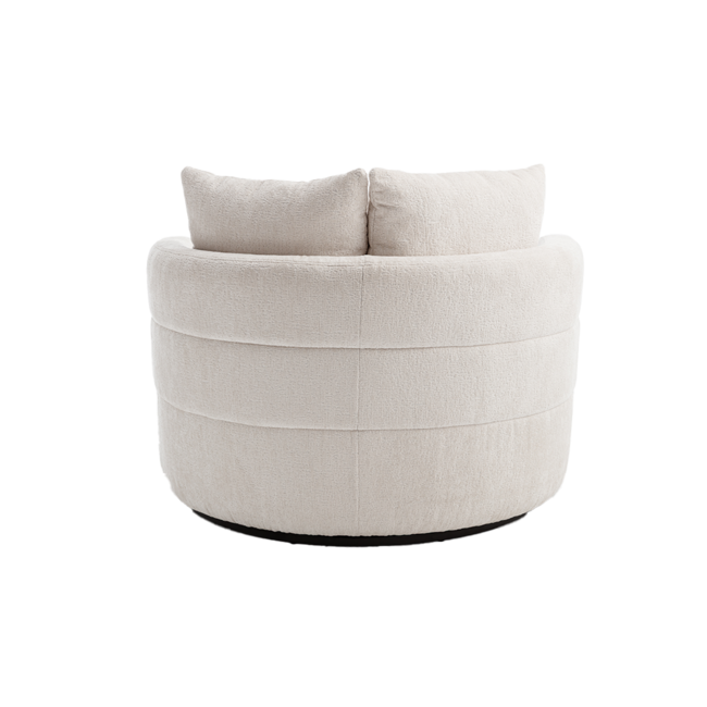 Tower Living Bolza Fauteuil - Trenza 6 ivory (draaibaar)