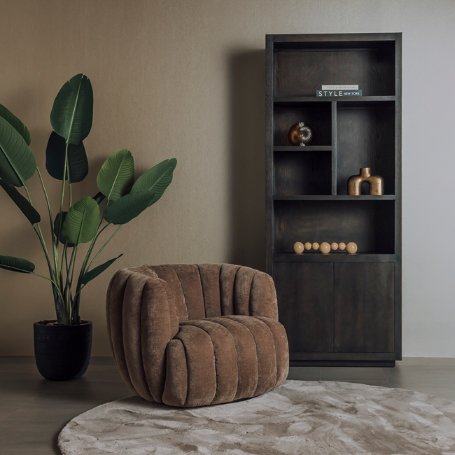 Tower Living Verdi Fauteuil - Maloy 38 mocca (draaibaar)