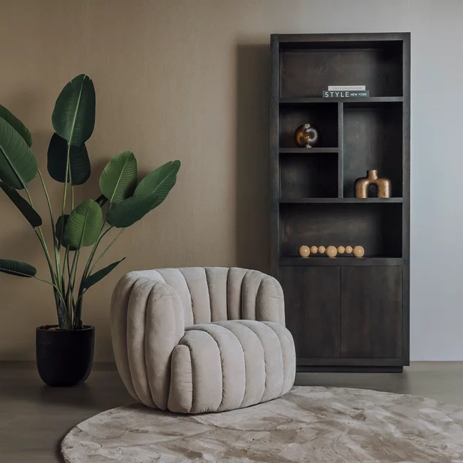 Tower Living Verdi Fauteuil- Maloy 31 beige (draaibaar)