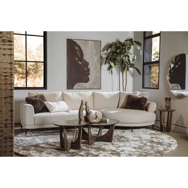 Tower Living Bank Prescot 2 5-AR + Chaise L - Sahara 120 beige
