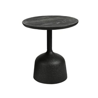 Tower Living Elba Bijzettafel zwart rond 40 cm