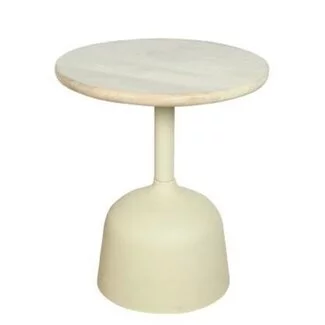Tower Living Elba Bijzettafel gebroken wit rond 40 sm
