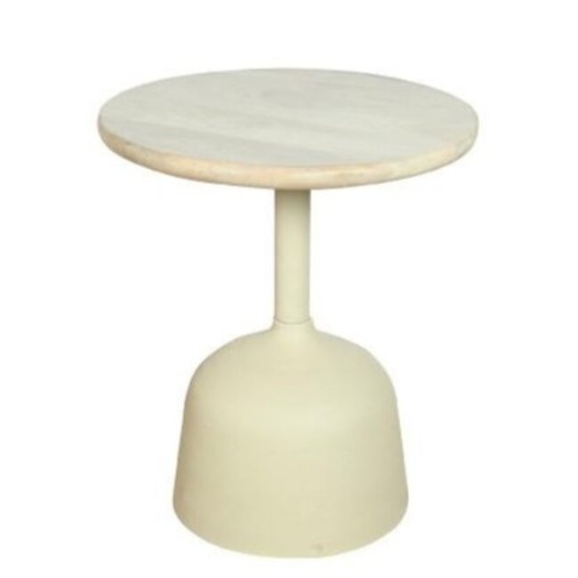 Tower Living Elba Bijzettafel gebroken wit rond 40 sm