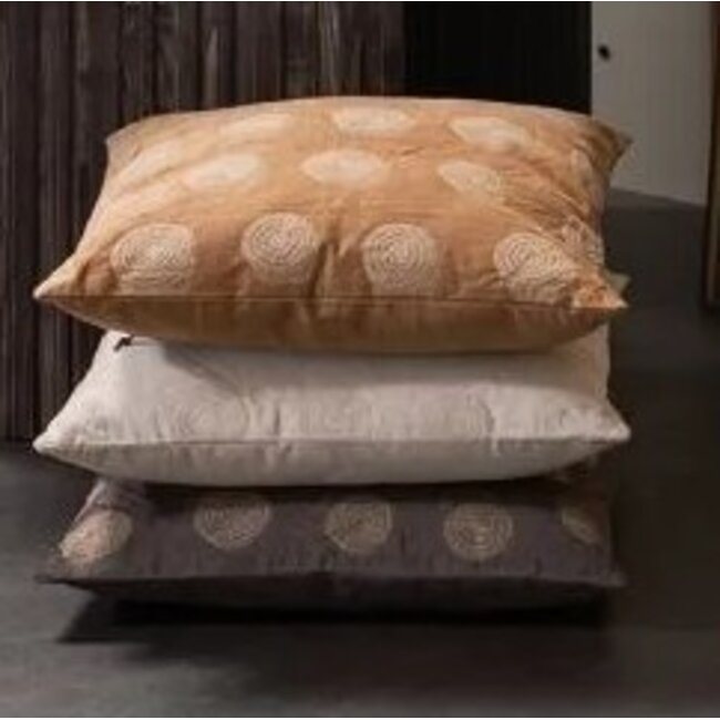 Woood Riv Kussen Fluweel Toffee 45x45cm
