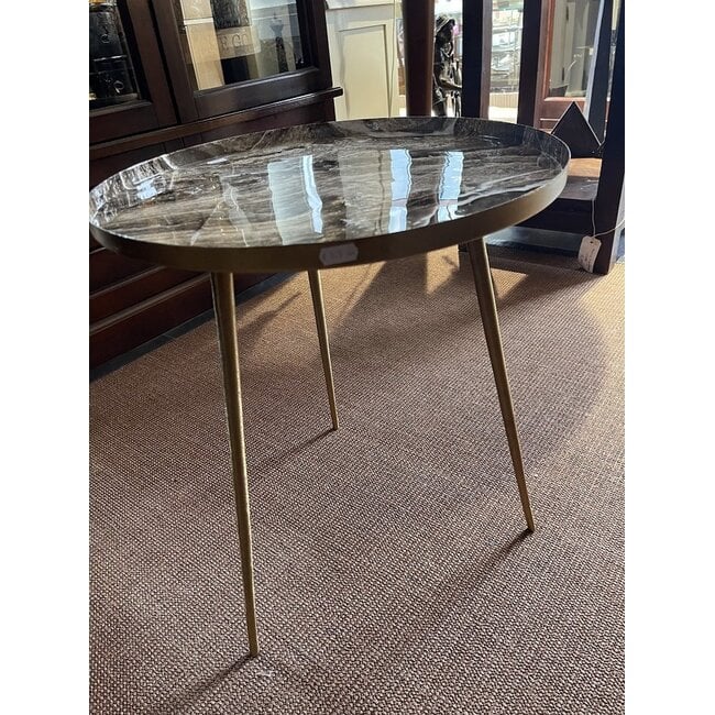 PTMD Bijzettafel Jiven Goud / Marmer print