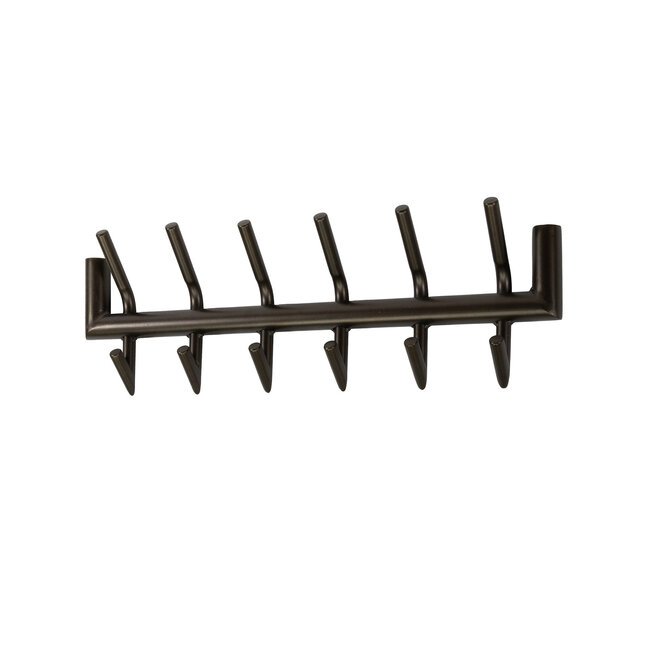 WoonStijl Kapstok Tubo 2x6 haken bruin
