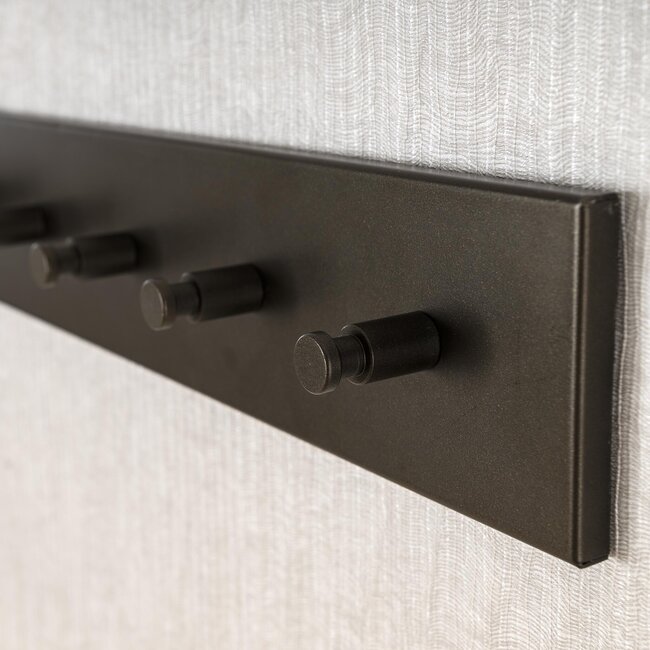WoonStijl Kapstok Terra 6 haken bruin - 60 cm
