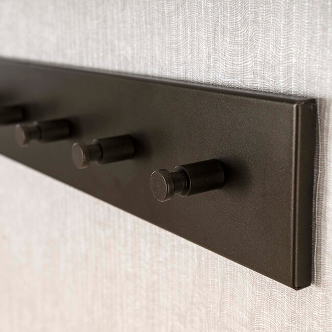 WoonStijl Kapstok Terra 8 haken bruin - 80 cm
