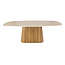 WoonStijl Eettafel Romano Centro deens ovaal 215cm / 3D keramiek travertin