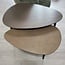 WoonMax Salontafel Vienna set van 2 XL - lamulux geborsteld gehamerd koper