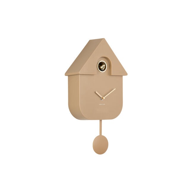 Karlsson Wandklok Modern Cuckoo Oro mocca bruin