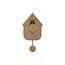 Karlsson Wandklok Modern Cuckoo Oro mocca bruin