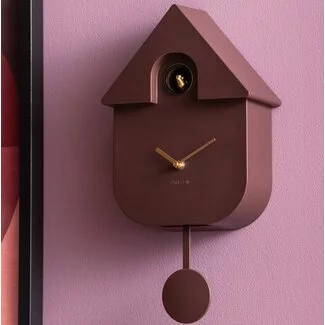 Karlsson Wandklok Modern Cuckoo Oro Earth bruin