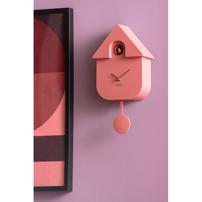 Karlsson Wandklok Modern Cuckoo Oro Roze