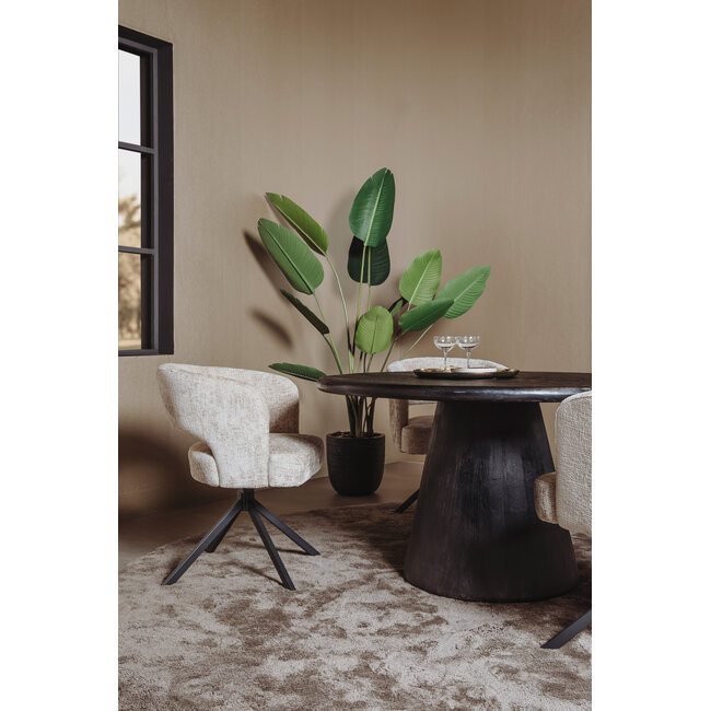 Tower Living Asti Eetkamertafel rond zwart 130 cm