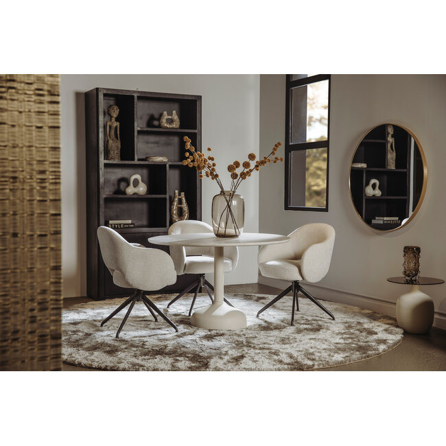 Tower Living Vigo Bijzettafel glas gebroken wit 45 cm - Tower Living