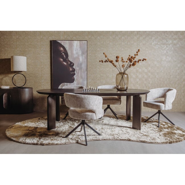 Tower Living Allure Eetkamertafel donkerbruin 220 cm