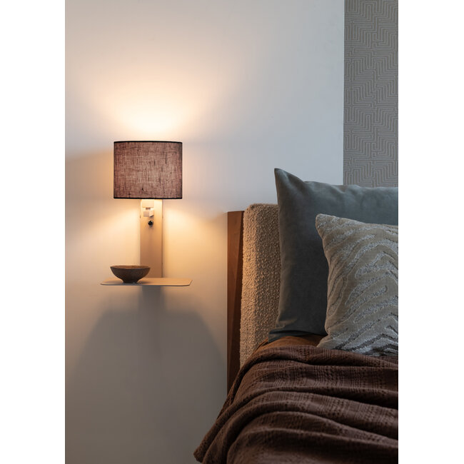it's about RoMi Wandlamp Florence zand/kap 1815 zwart