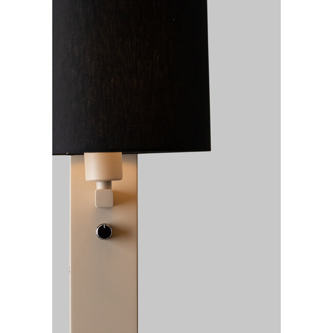 it's about RoMi Wandlamp Florence zand/kap 1815 zwart