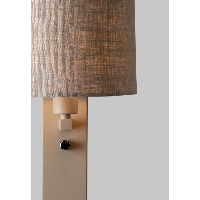 it's about RoMi Wandlamp Florence zand/kap 1815 linnen donker