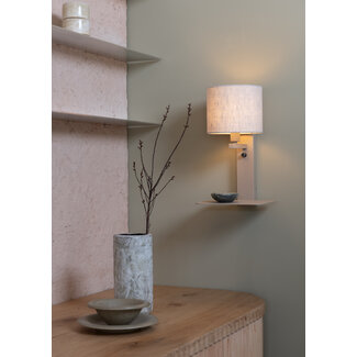 it's about RoMi Wandlamp Florence zand/kap 1815 linnen licht