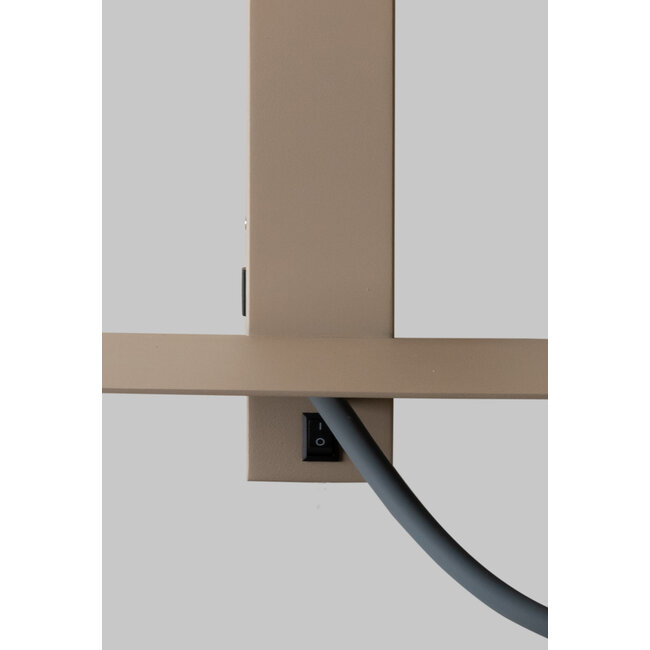 it's about RoMi Wandlamp Florence+leeslamp zand/kap 1815 linnen donker