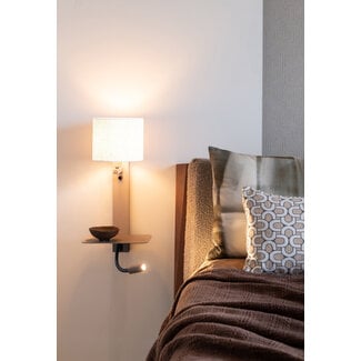 it's about RoMi Wandlamp Florence+leeslamp zand/kap 1815 wit