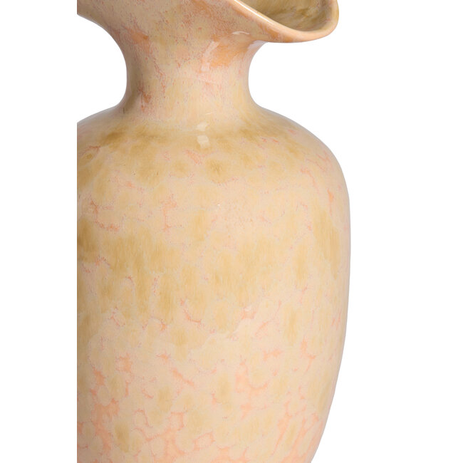 Light en Living Vaas deco 17x16x28 cm MARILLO keramiek light peach