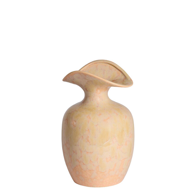 Light en Living Vaas deco 17x16x28 cm MARILLO keramiek light peach