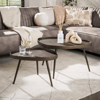WoonStijl Salontafel Contour driehoekig set van 2