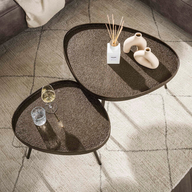 WoonStijl Salontafel Contour driehoekig set van 2