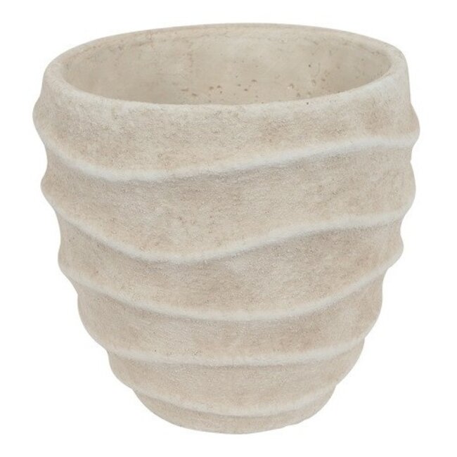 Countryfield Bloempot Ribbel Creme L