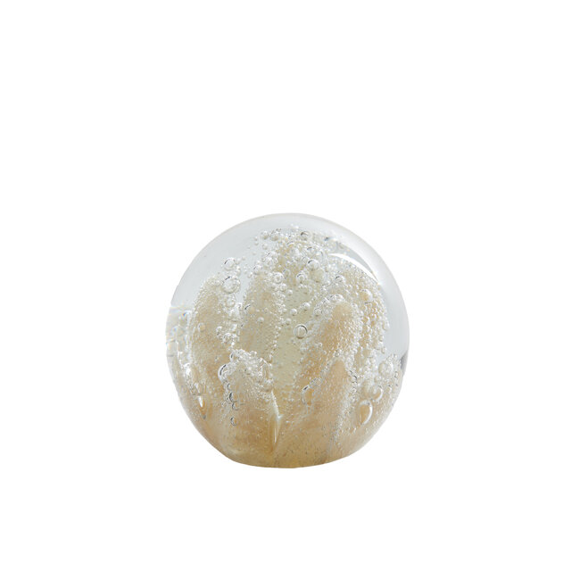 Light en Living Ornament Ø10x10 cm CORAL glas crème
