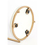 Light en Living Bijzettafel Ø26x76 cm LEDA marmer wit+antiek brons
