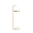 Light en Living Bijzettafel Ø26x76 cm LEDA marmer wit+antiek brons