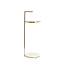 Light en Living Bijzettafel Ø26x76 cm LEDA marmer wit+antiek brons