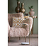 Light en Living Bijzettafel Ø26x76 cm LEDA marmer wit+antiek brons