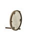 Light en Living Bijzettafel Ø26x76 cm LEDA marmer zand-grijs+d bruin-brons