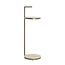 Light en Living Bijzettafel Ø26x76 cm LEDA marmer zand-grijs+d bruin-brons